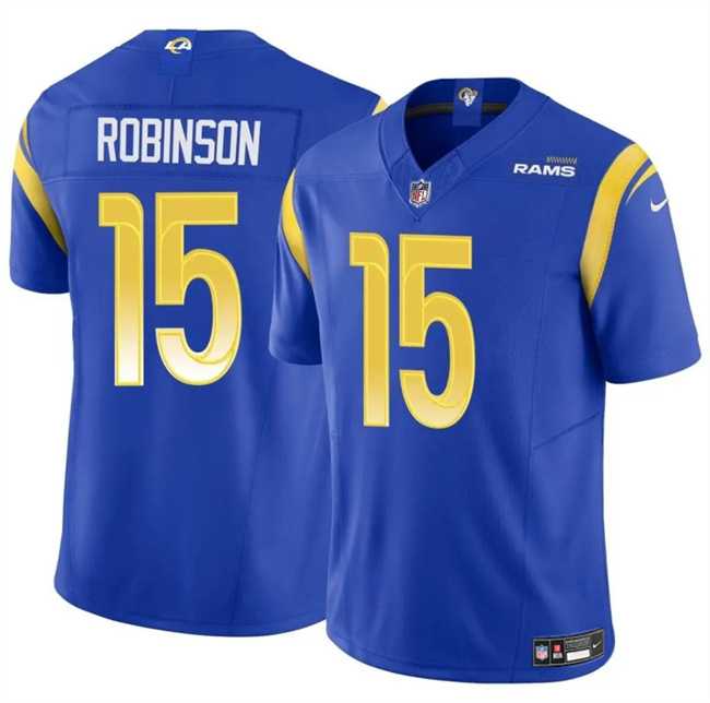 Men & Women & Youth Los Angeles Rams #15 Demarcus Robinson Blue 2024 F.U.S.E. Vapor Untouchable Stitched Jersey,We sell and wholesale Men & Women & Youth Los Angeles Rams #15 Demarcus Robinson Blue 2024 F.U.S.E. Vapor Untouchable Stitched Jersey on line form chian!